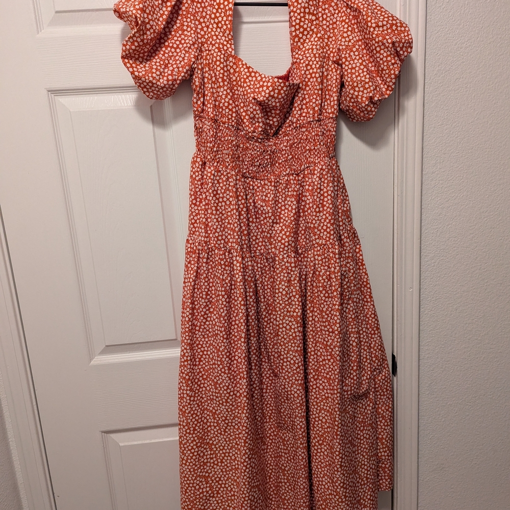 Anthropologie Floral Midi Dress - Picture 2 of 5